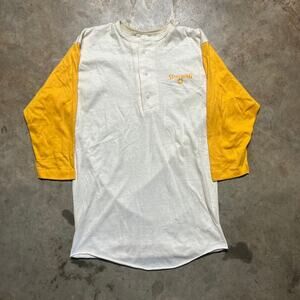 Vintage 70s 80s Spalding White/Yellow Raglan T-Shirt